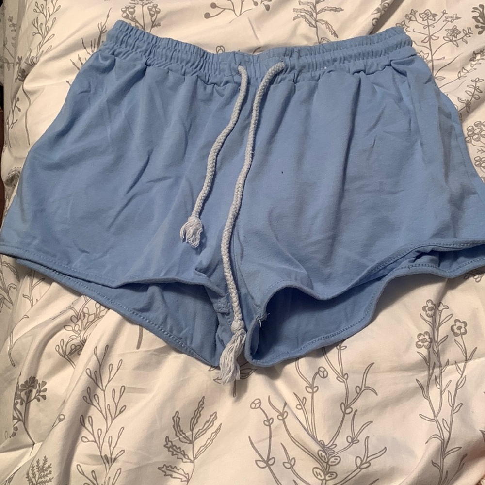 Blue sleep shorts